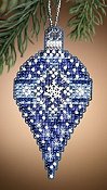 Mill Hill Christmas Jewels Charmed Ornaments - Sapphire Snow THUMBNAIL