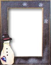 Mill Hill Wood Frame - Handpainted Snowman THUMBNAIL