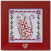 Jim Shore Quilted Cats - Scarlet THUMBNAIL