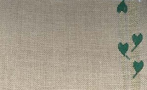Mill Hill Stitch Band - Folk Hearts 27ct  Natural/Green & Gold 5.5" MAIN