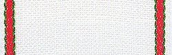 Mill Hill Stitch Band - Woven Hearts 27ct. Antique White/Red & Green 2.7" wide MAIN