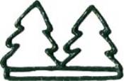 Mill Hill Metal Bell Pull - Green Trees THUMBNAIL