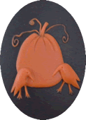 Kelmscott Designs Needle Minder - Pumpkin Crow MAIN