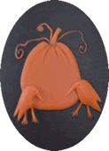 Kelmscott Designs Needle Minder - Pumpkin Crow THUMBNAIL