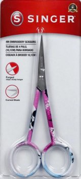 Singer 4" Pastel Embroidery Scissors w/Curved Blade MAIN