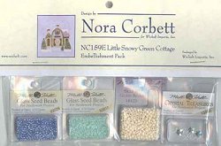 Nora Corbett - Little Snowy Green Cottage Embellishment Pack MAIN
