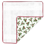 Prefinished Pillow Sham - 14ct Novara - Christmas/Red Piping THUMBNAIL