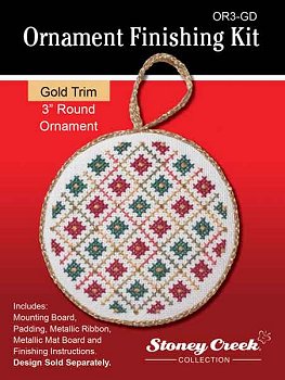 Ornament Finishing Kit - 3" Round Gold MAIN