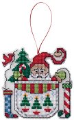 Ornament Chart - Santa In A Pocket THUMBNAIL