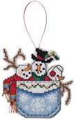 Ornament Chart - Snowmen In A Pocket THUMBNAIL