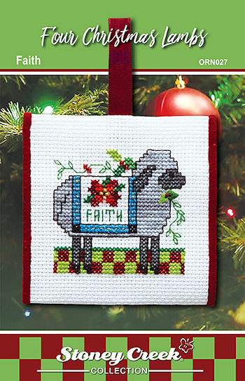 Ornament Chart - Faith (Four Christmas Lambs) MAIN