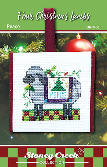 Ornament Chart - Peace (Four Christmas Lambs) MAIN
