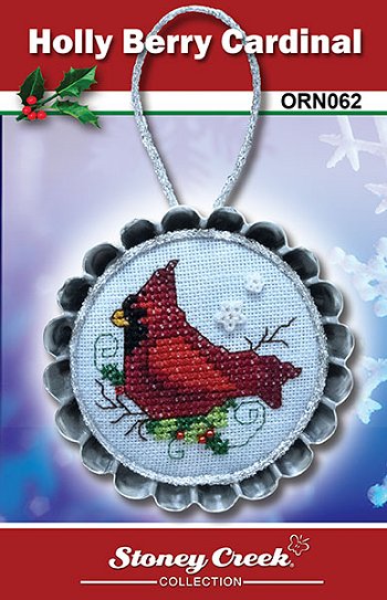 Ornament Chart - Holly Berry Cardinal (ORN062) MAIN