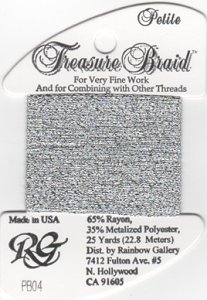 Rainbow Gallery Petite Treasure Braid PB04 Silver MAIN