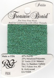 Rainbow Gallery Petite Treasure Braid PB06 Green MAIN