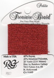 Rainbow Gallery Petite Treasure Braid PB07 Red MAIN