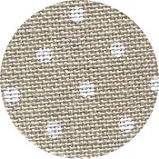 Belfast Linen 32ct Petit Point - Raw Natural w/ White Dots MAIN