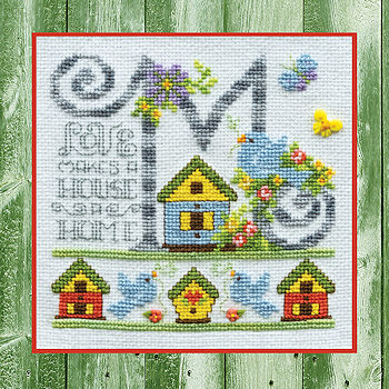 February 2020 Pattern of the Month - Spring Home Banner "M" MAIN