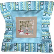 Pine Mountain Designs - Flange Pillow Sham - January Snow Friend THUMBNAIL