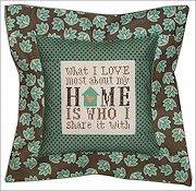 Pine Mountain Designs - Flange Pillow Sham - What I Love About My Home THUMBNAIL