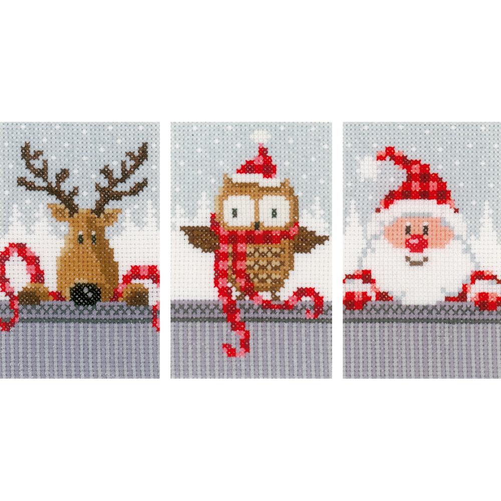 Vervaco Buy Cross Stitch Kit Cushion Christmas Gnome Skiing II, Stamped, DIY, € 28,32
