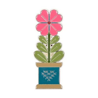 The Quilty Flower Enamel Needle Minder by Lori Holt MAIN