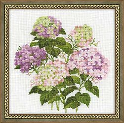 Riolis Cross Stitch Kit - Garden Hydrangea MAIN