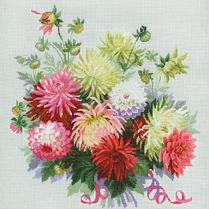 Riolis Cross Stitch Kit - Dahlias MAIN