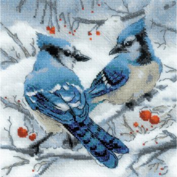 Riolis Cross Stitch Kit - Blue Jays MAIN