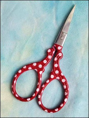 Embroidery Scissors - Red Polka Dot 3.6" MAIN