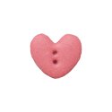 Button - Coral Folk Heart, Small MAIN