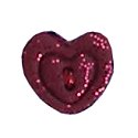 Button - Red Glitter Imprint Heart, Medium MAIN