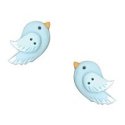 Button - Pale Bluebirds (Pair) MAIN