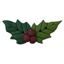 Button - Two Tone Holly, Small MAIN