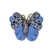 Button - Speckled Blue Butterfly THUMBNAIL