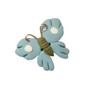 Button - Slate Blue Butterfly THUMBNAIL