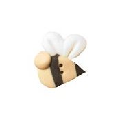 Button - Left-Facing Honey Bee, Medium THUMBNAIL