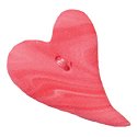 Button - Coral (Pink) Swirl Heart, Large MAIN