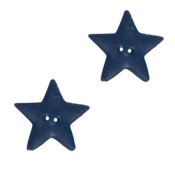 Button - Navy Blue Star, Small/Medium - Set of 2 THUMBNAIL