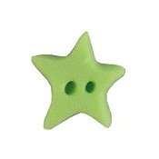 Button - Glow Green Star, Small MAIN
