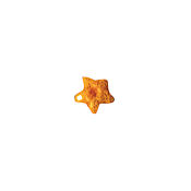 Button - Orange Glitter Star, Extra Small THUMBNAIL