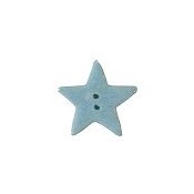 Button - Pale Blue Glitter Star, Small/Medium MAIN