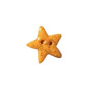 Button - Orange Glitter Star, Small MAIN