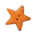 Button - Orange Glitter Star, Small/Medium MAIN
