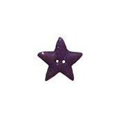 Button - Purple Glitter Star, Large THUMBNAIL