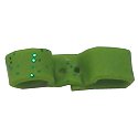 Button - Green Glitter Half Bow MAIN