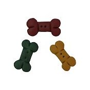 Button - Dog Bone Flat (Set of 3) THUMBNAIL