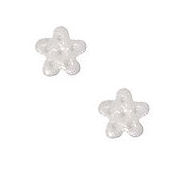 Button - White Glitter Snowflake, Small - Set of 2 MAIN