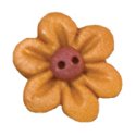 Button - Gold Six Petal Flower MAIN