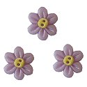 Button - Purple Six Petal Flower (Qty 3) MAIN